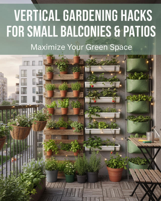 10 Vertical Gardening Hacks for Small Balconies and Patios